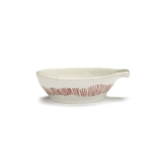 Serax TAPAS PLATE S WHITE WITH RED STRIPES (4er Set)