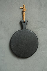 Wooden Board Black Pizza M