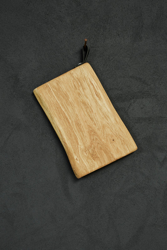 Wooden Board Eiche Tag Leather Tag